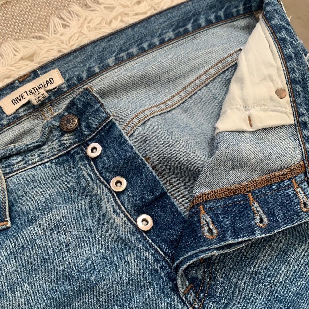 Madewell Rivet & Thread Ripped Retro Straight Jean - Picture 7 of 15